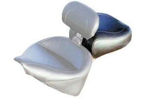 Mustang Wide Recessed Rear Seat (Fits Driver Backrest Solos) for Softail Deluxe '05-15 (w/ Standard Rear Tire) -Plain/Vintage DOES NOT FIT WITH STOCK LUGGAGE RACK