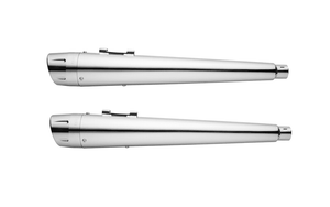 Freedom Performance 4.5 inch Combat Mufflers  for '95-16 FLHT/FLT -Chrome w/ Chrome Tips