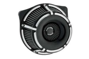 Arlen Ness Inverted Series Air Cleaner Kits for '99-06 Twin Cam CV Carb, '01-17 Twin Cam Delphi EFI Models (Excludes 08-17 FLH, FLT; 16-17 FLSTFS, FLSS ) -Slot track, Black Anodized