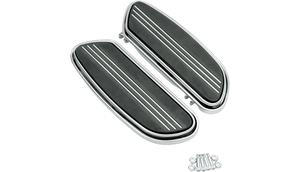 Drag Specialties Streamline Floorboards for '80-12 FLT/FLHT/FLHTCUTG & '86-12 FLST/C, '90-12 FLSTF/N -Driver Floorboards, Chrome 1