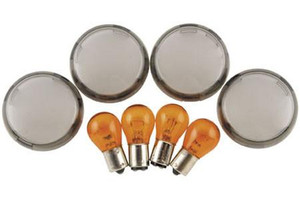 Biker's Choice Smoked Turn Signal Lens Kits '00-10 FXST/FXD; '02-10 XL (exc. XL 883N/1200N) HD#69304-02