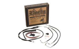 Burly Brand Handlebar Installation Kit for '14-16 FLHX/FLHT/C/U & H-D Trikes With ABS -13 Inch - Black