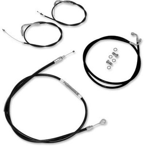 Baron Custom Black Handlebar Cable & Line Kit for Yamaha Bolt '14-17 - for 12"-14" Bars