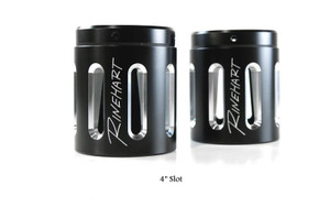 Rinehart Racing Replacement End Caps for Rinehart True Duals & FL Slip On Mufflers 4 Inch Machined Slot Style -Pair