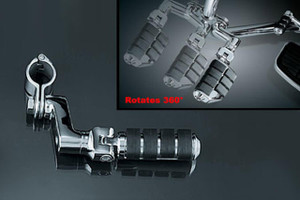 Kuryakyn Offset Highway Pegs  with Small ISO Pegs & Clamps Fit 1.25 inch Bars