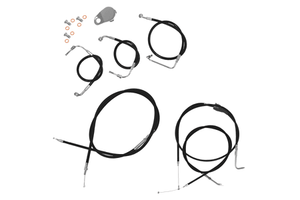 L.A. Choppers Cable Kit for '11-14 FLS, FXST/ FLST w/ ABS for use with 15"-17" Ape hangers -Black