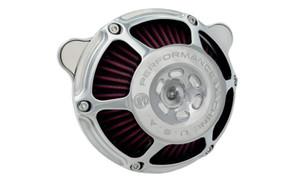 Performance Machine Max HP Air Cleaner for '93-06 Big Twin w/ Stock CV Carb, '01-17 Softail  '04-17 Dyna, '02-07 FLT w/ Delphi EFI - Chrome