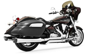 Freedom Performance 4 inch Racing Duals for '06-14 Roadliner/Stratoliner -Chrome w/ Black Tips