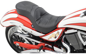 Drag Specialties Low Profile Touring Seat w/ Driver Backrest Option for Victory Jackpot & Vegas Jackpot '06-15 - Pillow