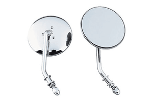 Biker's Choice 4" Round Mirrors for '65-11 H-D Models -Left, Chrome