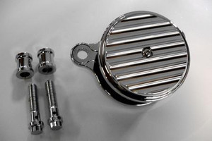 Joker Machine High Performance Air Cleaner Assemblies for  '01-17 Twin Cam w/ Delphi EFI (Excludes 08-17 FLH, FLT; 16-17 FLSTFS, FLSS models) - Finned Chrome
