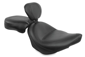 Mustang  Two-Piece Wide Seat with Driver Backrest  for Victory Vegas, Kingpin & Vegas 8-Ball '03-up -Vintage NOT FOR KINGPIN TOUR/JACKPOT or HAMMER 8-BALL