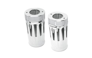 Arlen Ness Fork Boot Covers for '86-13 FLHT & '06-13 FLHX & Trike -Deep Cut, Chrome