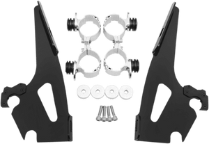 Memphis  Shades  Batwing Windshield Mounting Kit for Spirit 1100 '97-08-Black FAIRING AND WINDSHIELD NOT INCLUDED