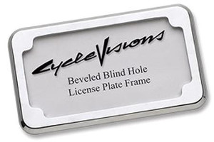 Cycle Visions Beveled License Plate Frame with Plate Lights