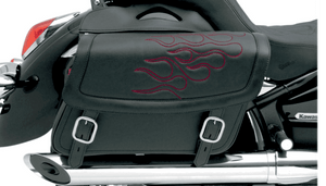 Saddlemen  Highwayman Tattoo Saddlebags -Dark Red Stitching Large
