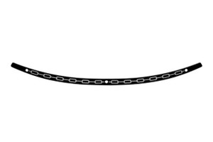Memphis Shades Stainless Steel Windshield Trim for '14-Up FLHT, FLHX, FLHTCUTG Models  Chain, Black Contrast