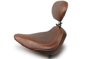 Mustang Wide Tripper Solo with Driver Backrest   for '00-06 Softail Models w/Standard Rear Tire -Distressed Brown