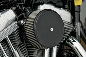 Arlen Ness Big Sucker Stage 1 Performance Air Filter Kits with Cover for '99-06 Twin Cam Carb and '01-17 Twin Cam Delphi EFI Models (Excludes 08-17 FLH, FLT; 16-17 FLSTFS, FLSS models) - Black, Standard Filter