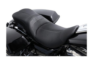 Danny Gray Seats LowIST 2-UP Seat for Harley Davidson Touring Models 2008-Up -Black Leather (Not for '24-Up FLHX/FLTR Models)