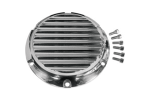 Joker Machine Billet Derby Covers for '04-Up XL -Finned, Chrome