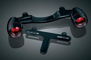Kuryakyn Bullet Light Rear Turn Signal Bar for Dressers, Road Kings and FLST -Black