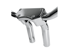 Drag Specialties Handlebar Riser/Top Clamp  w/ 1" Clamping Area -5½" Tall (with 1" Pullback), Chrome