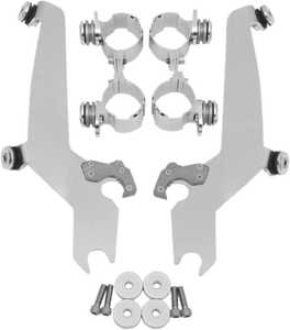 Memphis Shades Sportshield No-Tool Windshield Mounting Hardware for ACE 750 '98-00 Non Covered Forks