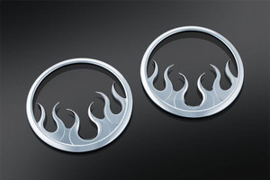 Kuryakyn Flame Speaker Grills for '14-18 Touring & Trike Models