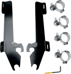 Memphis  Shades  Batwing Windshield Mounting Kit for Stateline 1300-Black FAIRING AND WINDSHIELD NOT INCLUDED