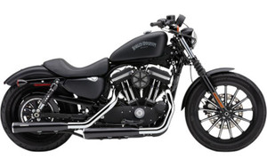 Cobra 3 inch Slip-On Mufflers w/ Racepro Tips for '07-17 FXST/B/C, FLSTC, FXCW/C, FXSB/SE -Black