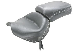 Mustang   Two-Piece Wide Touring Seat  for Vulcan 2000 '04-Up-Studded