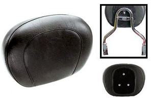 Mustang  Sissy Bar Pad  for OEM Yamaha ROUND Bar  (Bar NOT Included)-Large -Plain/Vintage