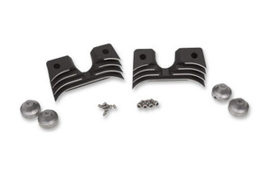 Drag Specialties Spark Plug/Head Bolt Covers for '04-15 XL Models Finned, Wrinkle Black