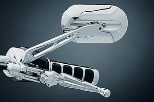 Kuryakyn Magnum Plus Mirror (Each) Large Head with Long Stem - Convex Glass