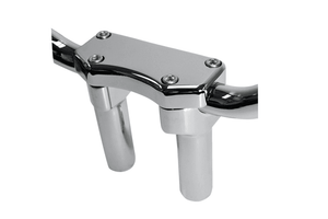 Drag Specialties Handlebar Riser/Top Clamp w/ 1" Clamping Area -4" Tall, Chrome