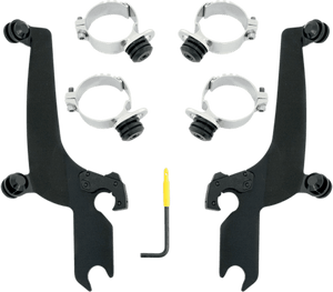 Memphis Shades El Paso Sportshield No-Tool Windshield Mounting Hardware for Yamaha Bolt  -Black
