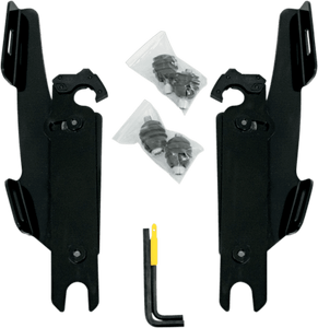 Memphis Shades Batwing Fairing Mounting Kit for Certain Softails WITHOUT a Lightbar -Black