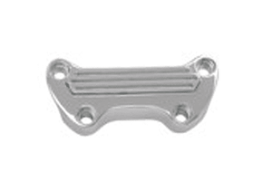 Drag Specialties Chrome Handlebar Clamps Smooth, w/ Skirt '73-17 H-D Models