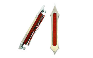 Accutronix Tribal LED Bag lights -Chrome, Slotted (pr)