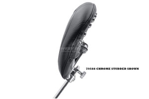 Mustang Seats Summit Seat with Driver Backrest for Harley-Davidson® Touring Models 2014-Up, Black Pearl-centered Studs (Not for '24-Up FLHX/FLTR Models)