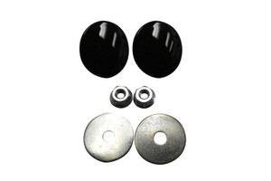 L.A. Choppers Fairing Mirror Hole Plugs for '96-Up FL Touring Models -Gloss Black Set