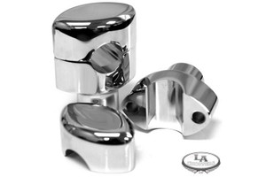 LA Choppers Risers for 1" Handlebars Chrome 1.5" Tall-Smooth