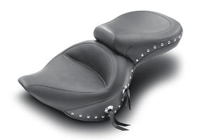 Mustang One-Piece Wide Super Touring Seat for Cross Bones FLSTSB '08-17 w/ 200mm Wide Tire-Studded