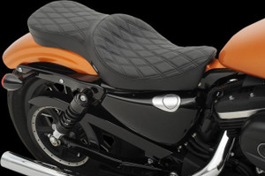 Drag Specialties Low Profile Double Bucket Seat for '10-Up XL (ALL) -Double Diamond Stitch