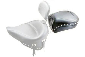 Mustang  Wide Recessed Rear Seat (Fits Driver Backrest Solos) for Softail Deluxe '05-15   (w/ Standard Rear Tire)  -Studded  DOES NOT FIT WITH STOCK LUGGAGE RACK