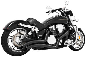 Freedom Performance Sharp Curve Radius Exhaust for '02-08 VTX1800F/R/N -Black