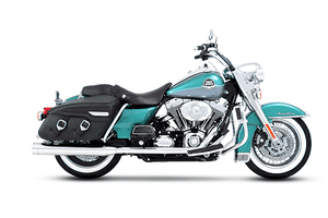 Rinehart Touring True Duals for '95-08 FL Models  Chrome w/ Chrome End Caps - 4” mufflers