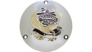 Drag Specialties Live to Ride Derby Covers for '84-98 Harley Davidson Big Twin -Gold