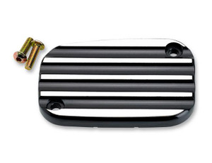 Joker Machine Front Brake Master Cylinder Cover for '08-24 FLHT/FLHR/FLTR/FLHX & '09-13 H-D FL Trike - Finned, Black Anodized
